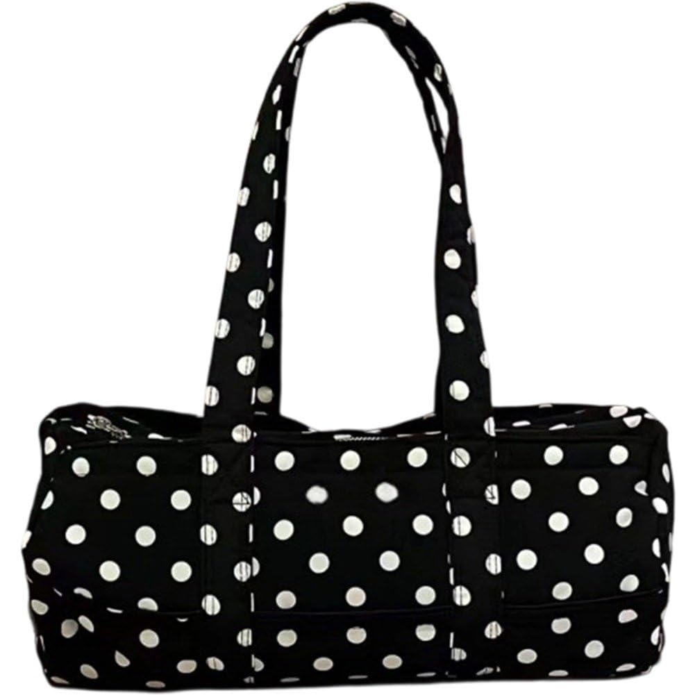 Danlai Polka Dot Y2k Hobo Tote Bag, Large Bowler Shoulder Purse for Women Coquette Style Travel Work Daily Carry
