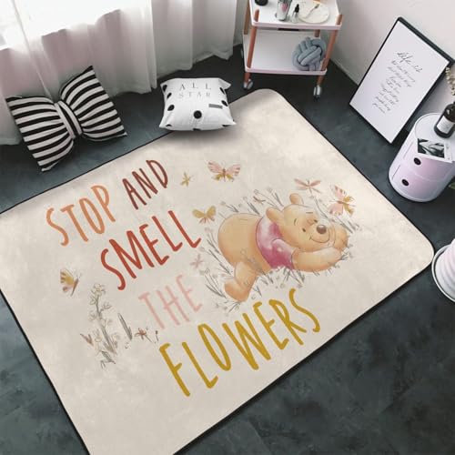 カーペット くまのプーさん ラグ ラグマット 150×100cm おしゃれ 滑り止め 絨毯 じゅうたん 洗える 室内リビングマット 寝室 居間用 家庭用 オフィス用