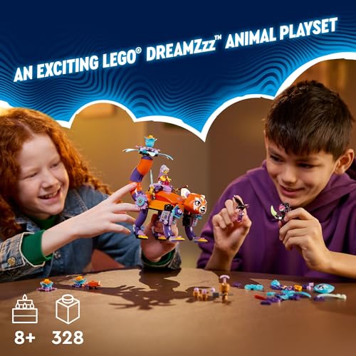 Image of LEGO DREAMZzz Izzie's Dream Animals Toy Set, Comes with Izzie and Dizzy Minifigures and Creature Figures, 3 Animal Building Options for Kids Ages 8 and Up, 71481
