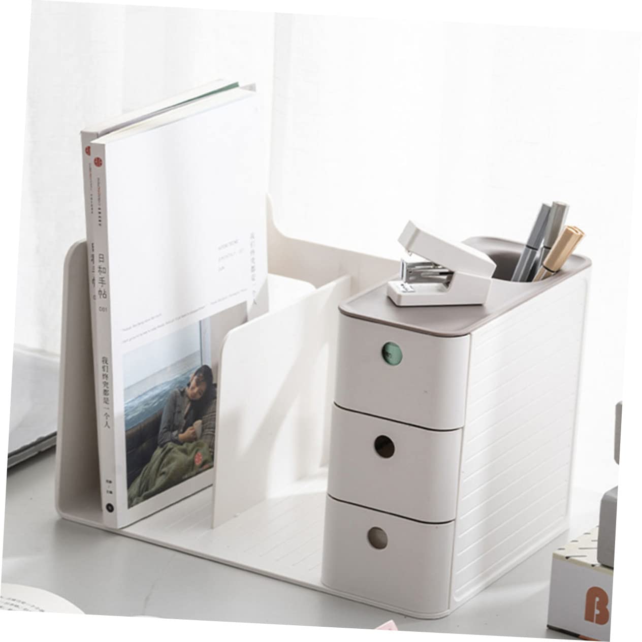 Veemoon 1 Pz Scatola Porta Cancelleria Per Ufficio Organizzatori Da Scrivania Organizzatore Della Scrivania Organizzatore Di Penna Multifunzionale Forniture Plastica Grigio