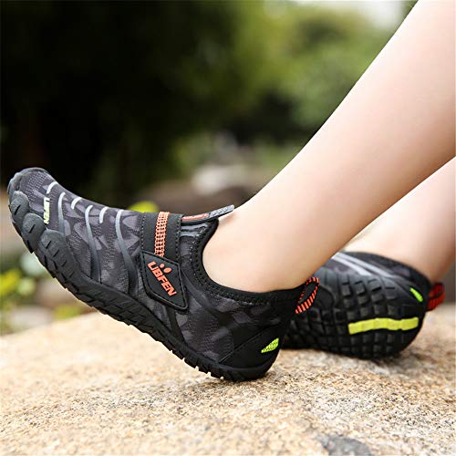 Image of UBFEN Water Shoes for Kids Boys Girls Aqua Socks Barefoot Beach Sports Swim Pool Quick Dry Lightweight Toddler Little Big Kid | Lightweight, Barefoot-style, Perfect for Water parks, Beach, Pool, Kayak, Creek Hiking, Camping, Toddler, Little Kid, Big Kid