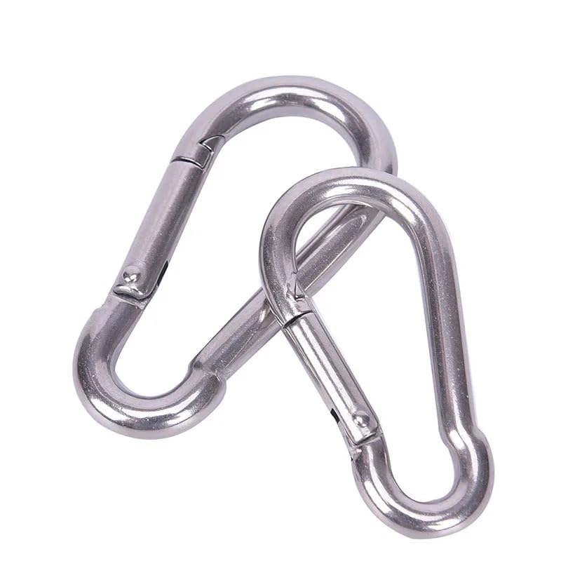 Clip d'alpinisme， Lot de 2 mousquetons en Acier Inoxydable M4 M5 M6 M7 M8