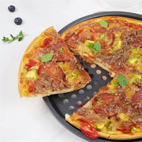 Plaque pizza perforée 2 pièces avec trous antiadhésifs