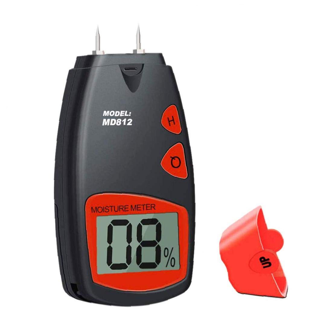 Wood Moisture Meter Humidity Tester Detector Moisture Tester Detector with LCD Display for Walls Building Material
