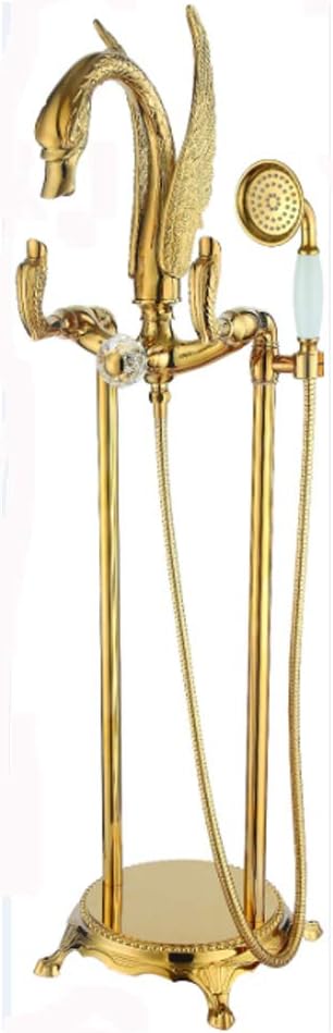 Amazon.com: Gold Swan Freestanding Bathtub Faucet with Cold and Hot ...