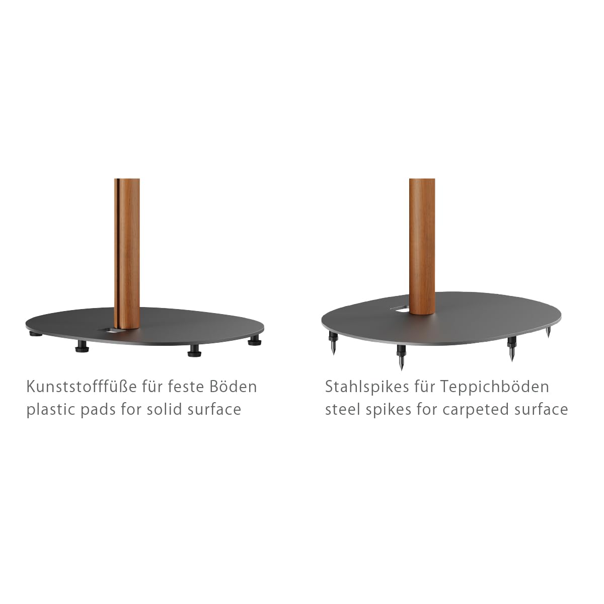 Supports Réglables En Hauteur Pour Enceintes Sonos Era 100 (Lot De 2) - Réglage 70 à 127 Cm - Découplage Du Sol