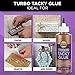 Aleene's Turbo Tacky Glue for Crafts, Strong Bond Adhesive, Nontoxic, Dries Clear, 4 fl oz