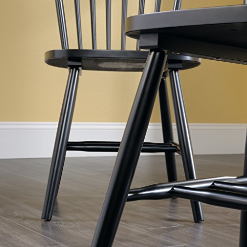 Sauder New Grange Spindle Back Chairs, Wood, Black Finish #TOP5