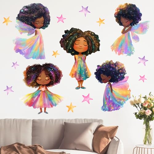 Mfault Black Girl Fairy Wall Decals