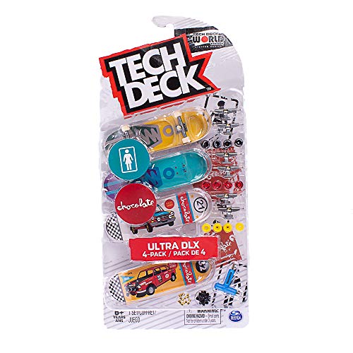 Tech-Deck Ultra DLX 4 Pack 96mm Fingerboards - 2019 Edition (Girl Chocolate)