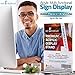 Vee Display Sign Holder Set 8 Acrylic Sign Holder Frames 8.5 x 11 - Clear Frame T-Shape Paper & Picture Stand for Trade Show, Restaurant – Double-Sided Standing Plastic Table Top Menu Document Holders