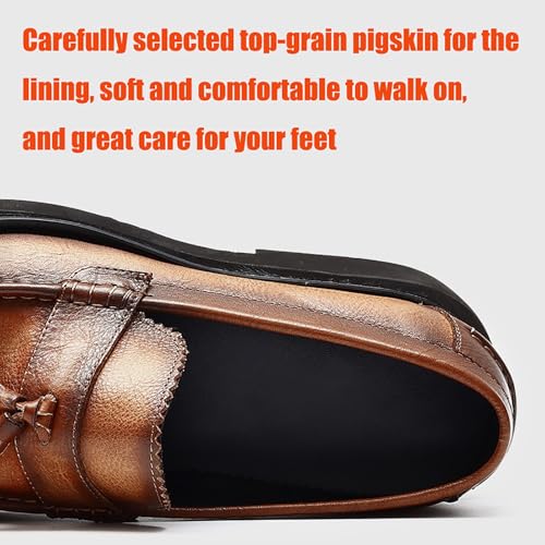 Men's Premium Leather Slip-On for Business and Casual Wear, Breathable Cushioned Dress Shoes with Non-Slip Sole3