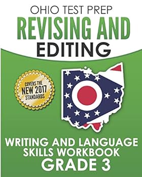 Paperback OHIO TEST PREP Revising and Editing Grade 3: Writing and Language Skills Workbook Book