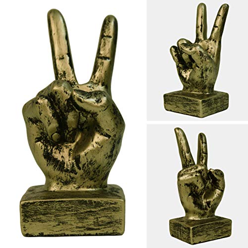Goyonder Shelf Decor Finger Gesture Desk Statues Hand Sculpture For Home Living Room Cabinet Shelf Figurines Home Decoration #TOP2