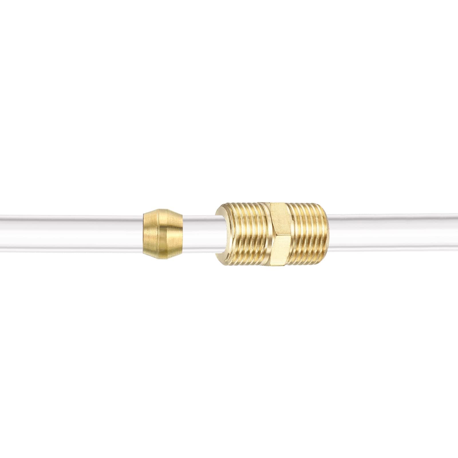 PATIKIL Messing-Ferrulen-Fitting, 30er-Pack, 16mm-OD-Rohr, Kompressionshülsen, für Luft-Wasser-Gasrohrleitung, Öl