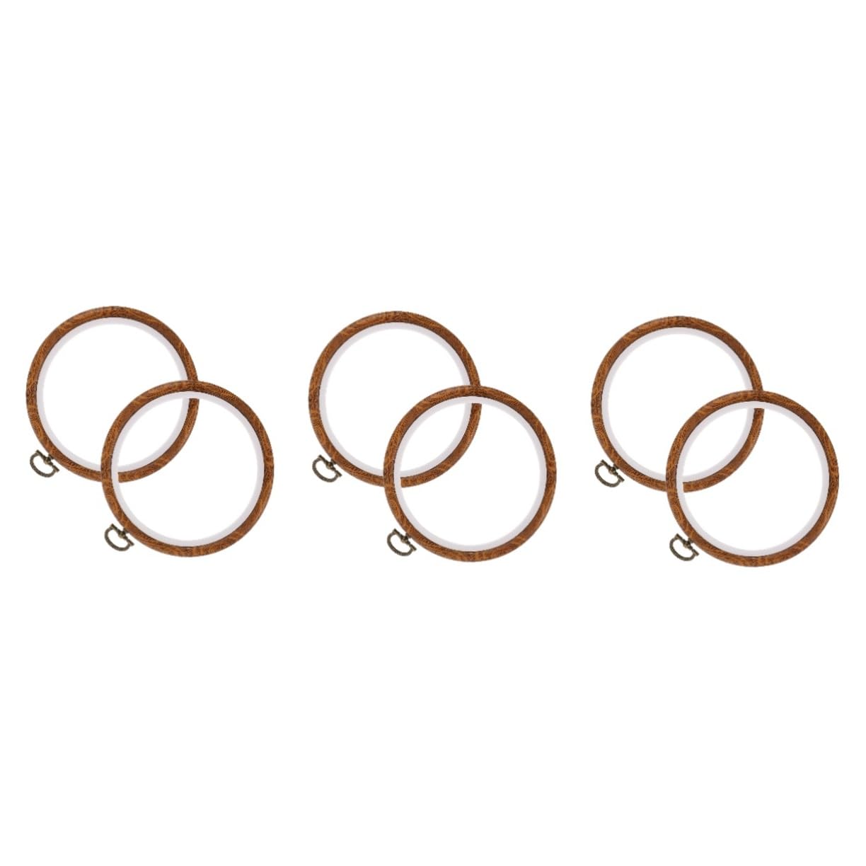 SHINEOFI 3 Set Di Telai Da Ricamo in Materiale Pp Rotondi Per Ricamo A Croce Robusti Retrò Per Decorazioni E Artigianato 2 Pezzi * 3