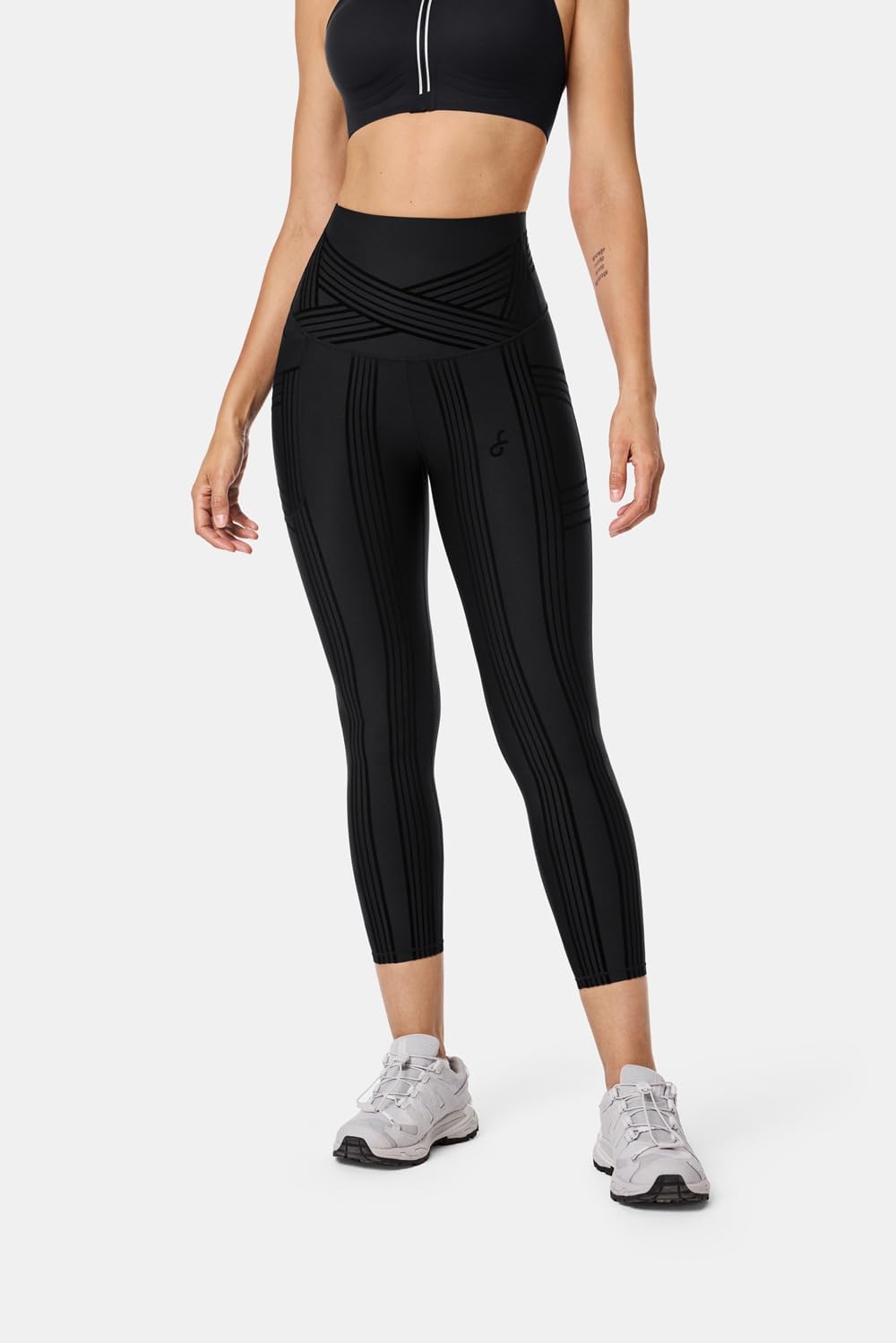 Fanka Powerband Resistance Leggings for Women,7/8 Length–Sculpting Compression with Built-in Bands,Reversible Wear - Image 2