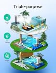 VAGKRI Swamp Plus cool. 2100CFM Évaporatif Air Refroidissement avec 3 Modes & Vitesses du vent, 120°Oscillation, 24H Minuterie, Portable Outdoor Air Conditionneur avec remplissage automatique pour Patio Garage à usage commercial, 8 C'est moi.