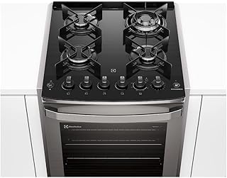 Fogão de Embutir 4 bocas Electrolux Cinza Experience com Mesa de Vidro, PerfectCook360 e VaporBake (FE4EC) 127V