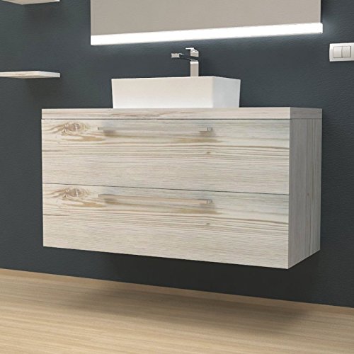 Kratos - Mobile completo arredo bagno 100 cm Rovere Rock, Profondità 40 cm | Leroy Merlin