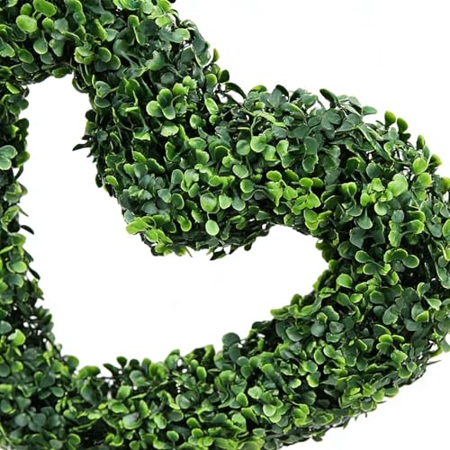 Centre de table en forme de cœur vert artificiel, le cadeau de Saint-Valentin parfait - 7
