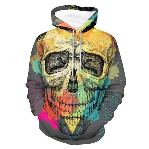 Hoodie crâne coloré UMENG idéal pour vos sorties urbaines et soirées