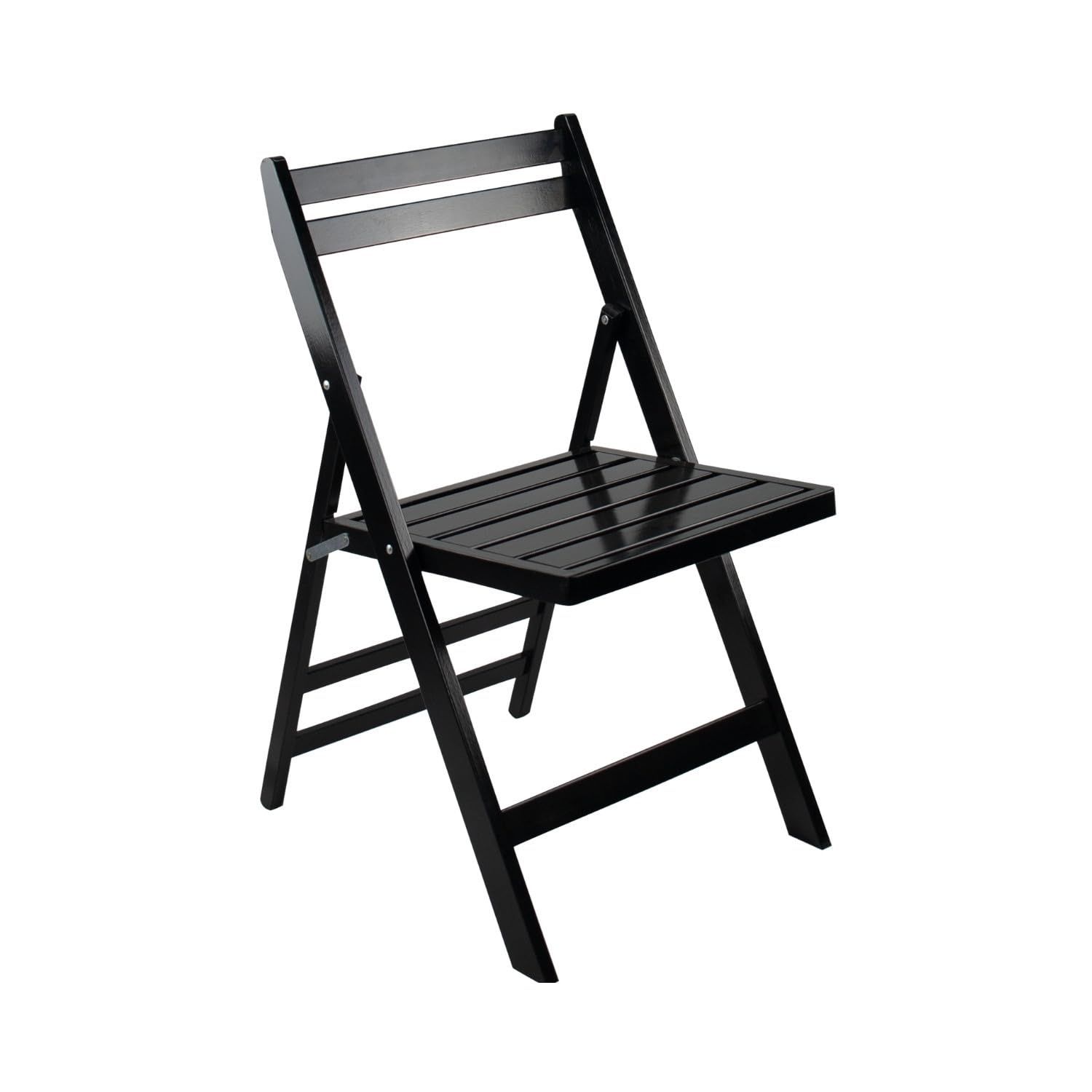 Orion91 - Silla de Comedor Plegable, Madera de Bambú, Salón, Cocina, Diseño Portátil, Estilo Moderno, Dimensiones 42.5x47.5x79cm (Largo x Ancho x Alto), Carga Máx. 90kg, Variedad de Colores,Negro