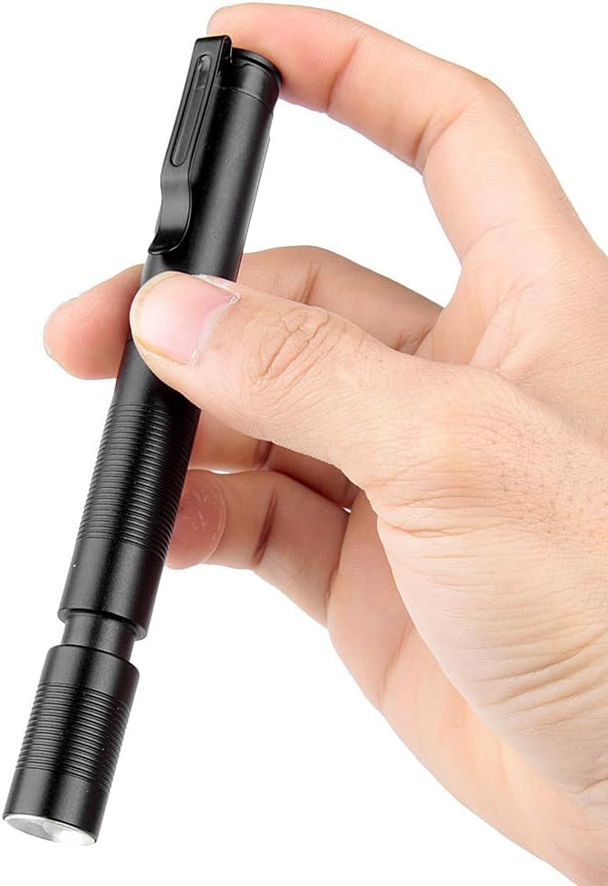 Pocketman Pen Light Flashlight Mini Small Flashlight with Clip Waterproof LED Pocket Pen Flashlights for Lighting (5 Pack)