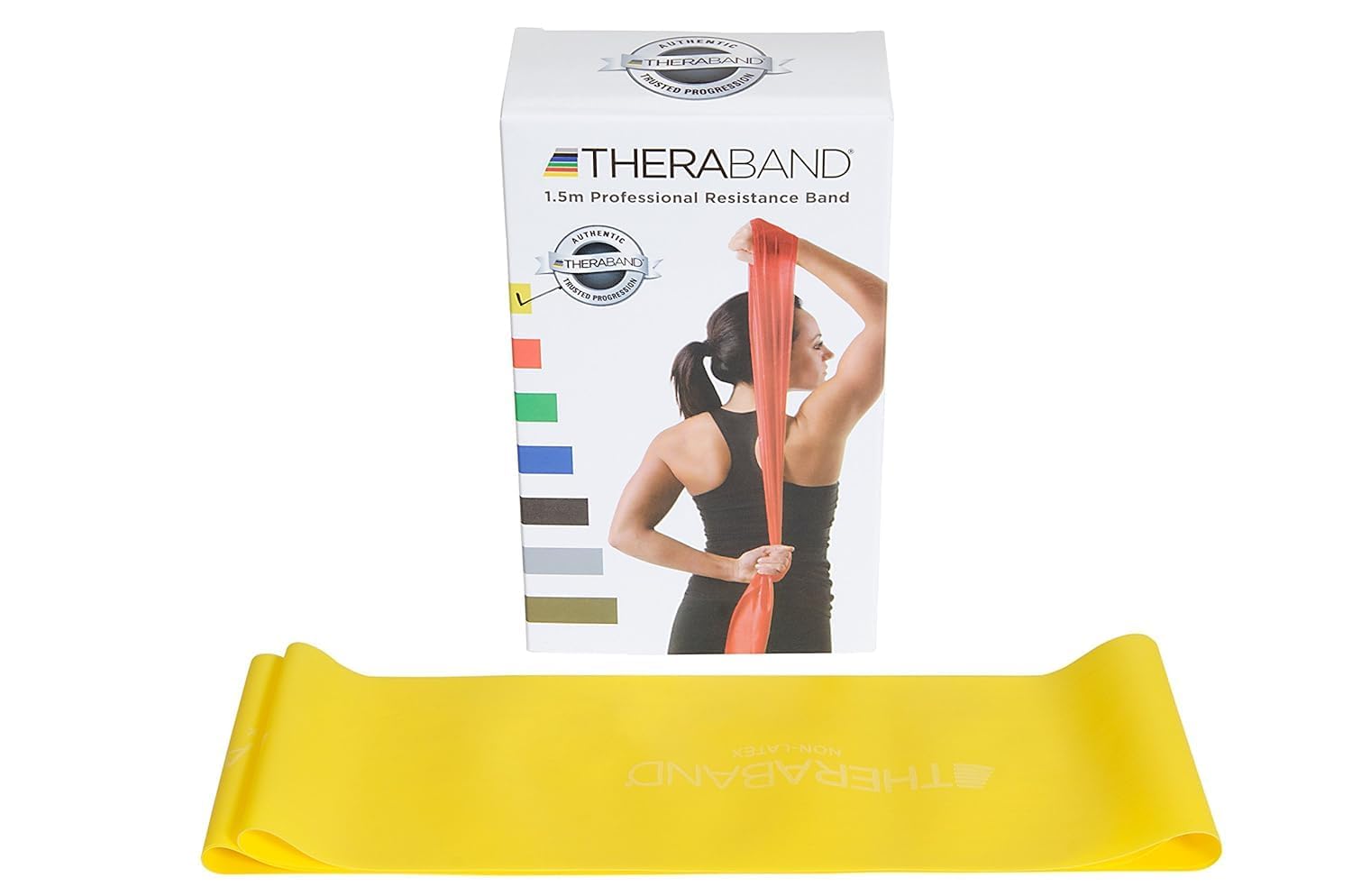 TheraBand Resistance Exercise Band for Heavy Workout/Gym/Yoga and Physical Therapy - for Beginners and Intermediates (Yellow, 7Ft.) (B07PHFQGBZ) Amazon Price History, Amazon Price Tracker