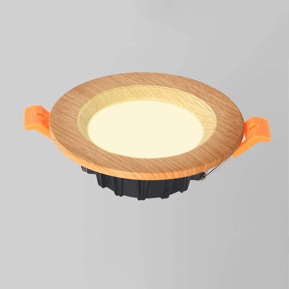Sturdy Solid Wood Round LED Recessed Downlight Ultra Slim Indoor Decoration Lighting Fitting Energy Saving Anti-glare Panel Light High CRI Commercial Store Mall Flush Mounted Ceiling Lamp Ceiling