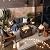 Aoxun Patio Furniture Set, Aluminum Patio Set with Fire Pit Table and 5" Thicken & Washable Cushion, Waterproof Outdoor Furniture, Outdoor Couch Sectional for Backyard (5 Seats/F, Dark Grey)