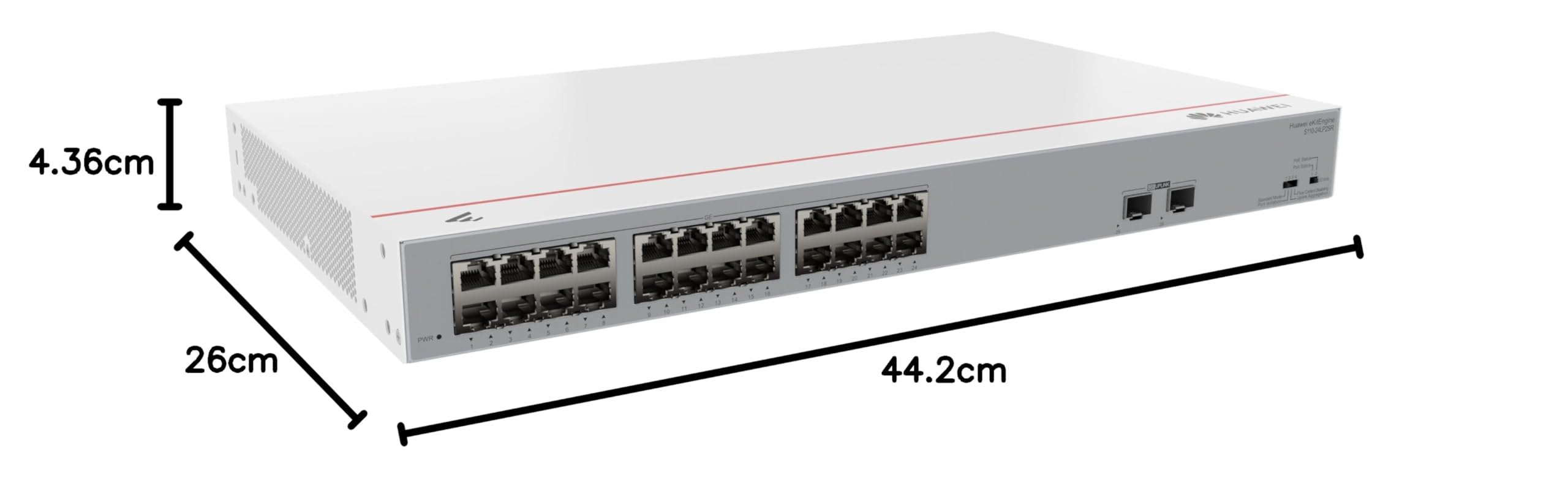 Huawei Switch S110-24lp2sr 24x10/100/1000basE-T Ports 2xge Sfp Ports Poe+ Ac Power Ekit De (p) (98012198)