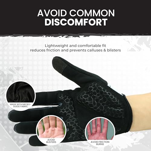 image for LuxoBike Bike Gloves for Men Women with Anti-Slip Shock-Absorbing Ridi