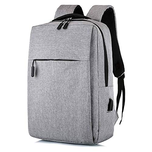Unycos: Mochila para Portátil  Impermeable con Puerto de USB para Hombre o Mujer  Gris