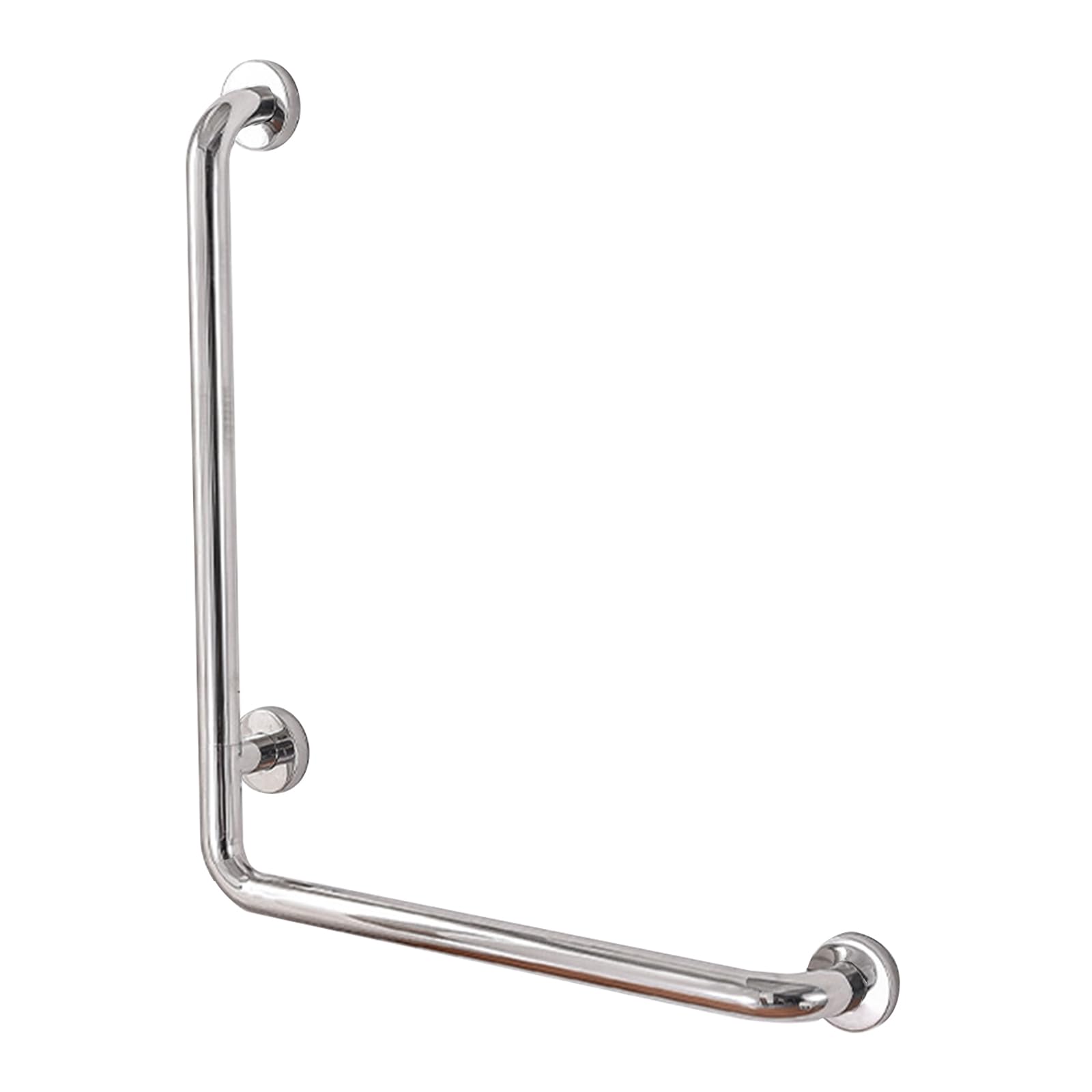 Mango de seguridad para baño, acero inoxidable pulido, 70 x 50 cm, mango en forma de L, para duchas, ángulo vertical, rieles de seguridad antideslizantes, para mujeres embarazadas, personas mayores y