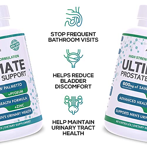 Best Over-The-Counter Prostate Support - Prostate Health Supplement For Men (60 Capsules) + Vegan Turmeric And Ginger Supplement - 1600Mg (60 Capsules) #TOP4