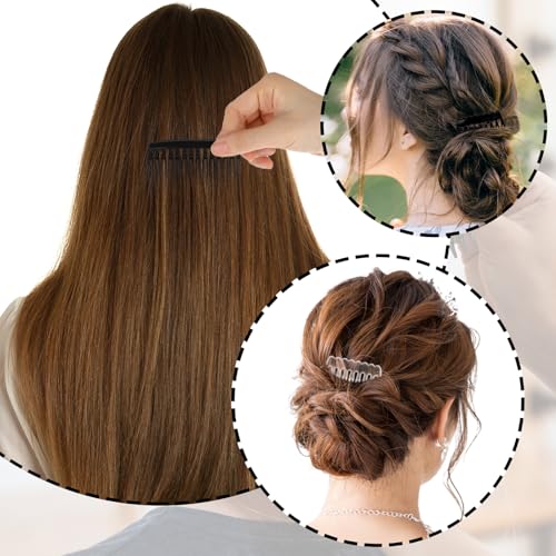 Yolev YOLEV-592437_1 24 Pcs Plastic Hair Side Combs 9 Teeth Plastic Small Hair Side Combs thumb #5