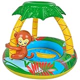 MATERIALES DE ALTA CALIDAD: La piscina está hecha de materiales de PVC ecológicos. Puede evitar grietas y rupturas durante el uso. Y puede soportar bien la presión del agua.