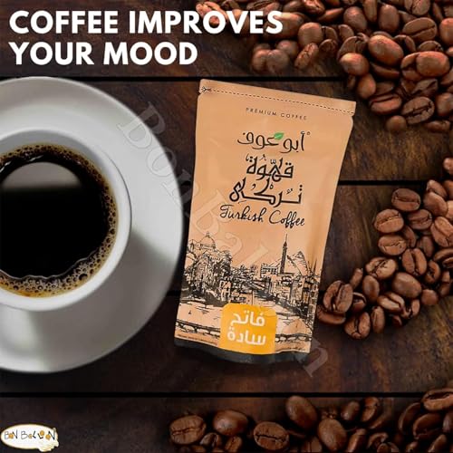 Abu Auf Turkish Coffee Plain Light Roast Cafe Arabic miniatura 5