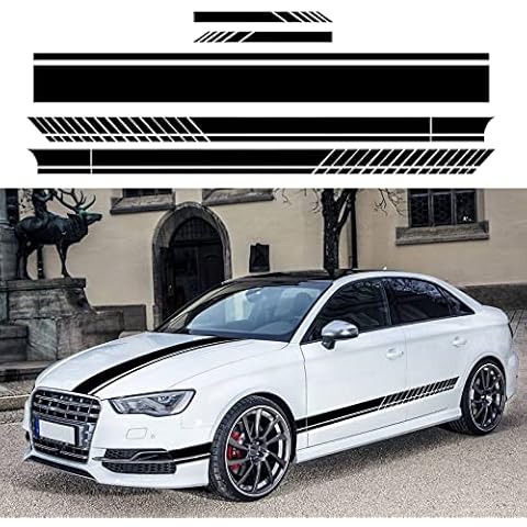 HUWANDE Racing Side Stripe Stickers Cover