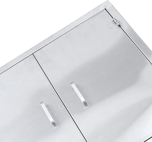 Miniatura 5 de Outdoor Kitchen Doors, 304 Stainless Steel BBQ Double Access Door, Flush Mount for Outside Kitchen Grilling Station Barbeque Grill SS BBQ Grill Oven
