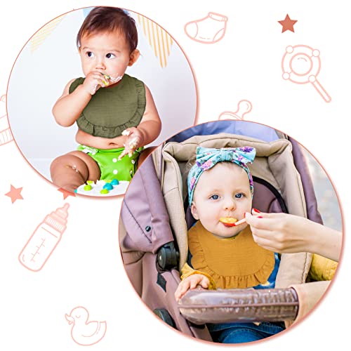 Chitidr 24 Pcs Baby Bibs Unisex Soft Muslin Drool Bibs Adjustable Baby Bandana Bibs Lap Shoulder Absorbent Teething Bibs For Baby Newborn Infants Toddlers Drooling Eating #TOP5