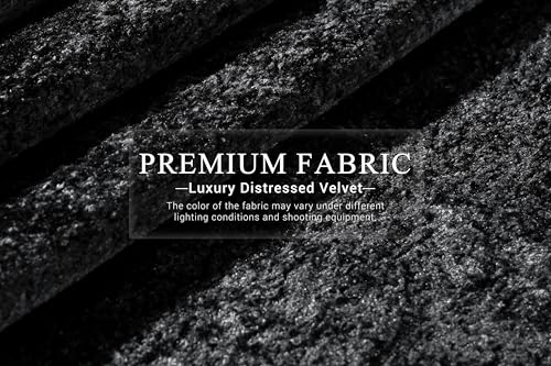 HABUTWAY 105" L-Shape Modular Sectional Sofa Couch for Living Room,No Assembly Required,Modular Comfy Sofa with Deep Seat for Living Room Bedroom,Luxury Distressed Velvet(Right,Black) - Image 4