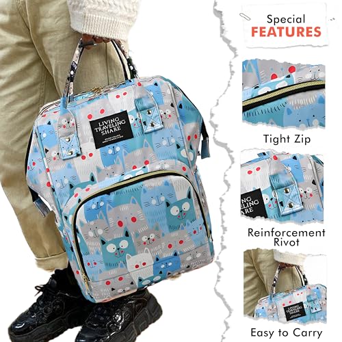 Image of Kraptick Diaper Bags Backpack, Diaper Bags for Mom for Travel, Baby Diaper Bag, Maternity Bags for Mother and Baby, Nursing Bags for Mothers, Diaper Bag Handbag (ANIMAL PRINTED)