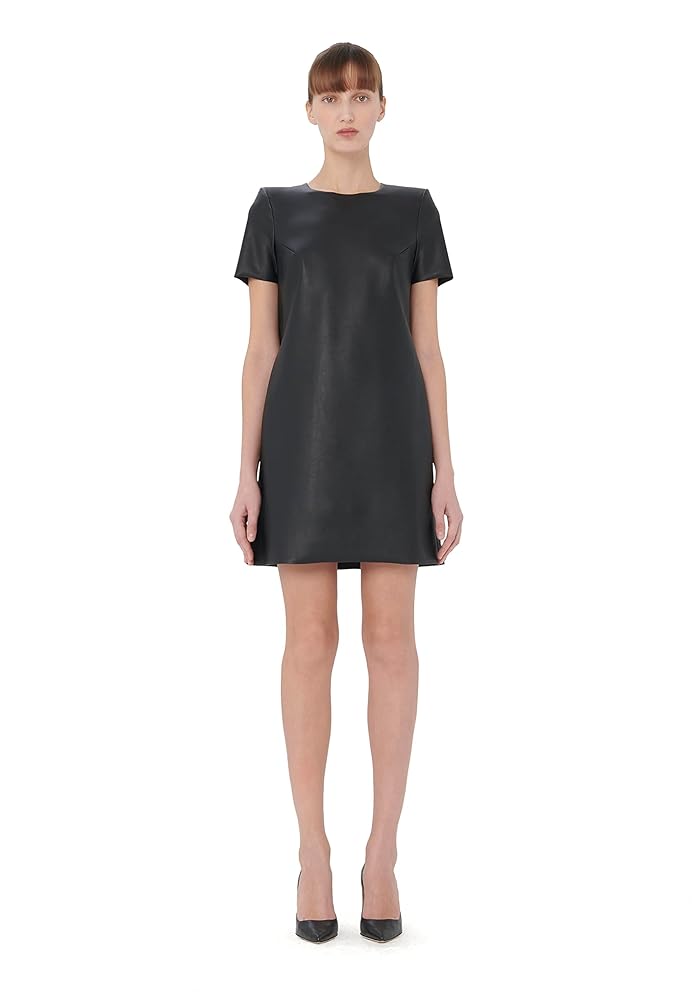 【Wolford】 Faux-leatherミディドレス Faux leather-paneled mini dress in black - Wolford | Mytheresa
