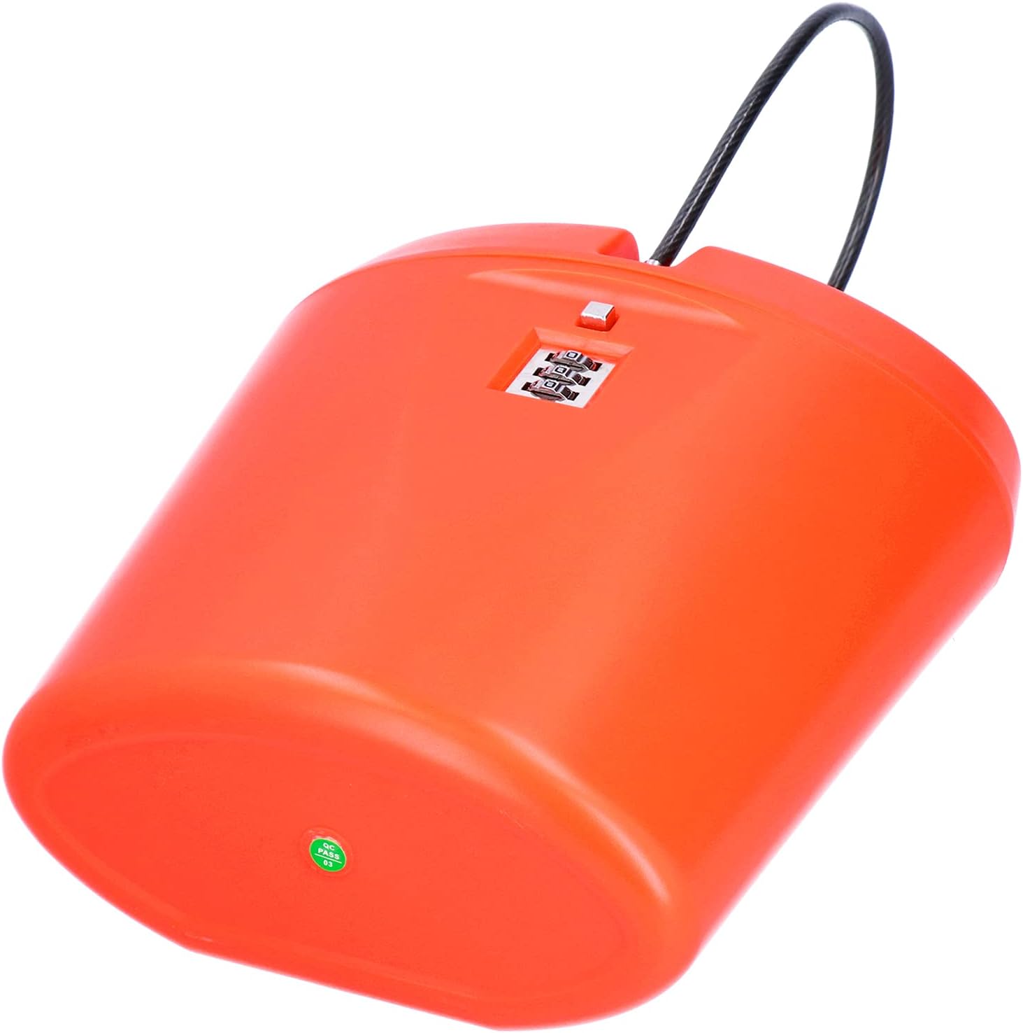 Yosoo Security Storage Box, 2L Safe Bucket with Safety Rope 3 Digit Code Lock Outdoor Storage Organizer for Camping Hiking Sports (Orange) : Tools & Home Improvement