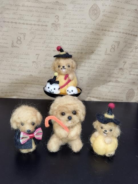 羊毛フェルトトイプードルとシマエナガ達のHalloween!PART4