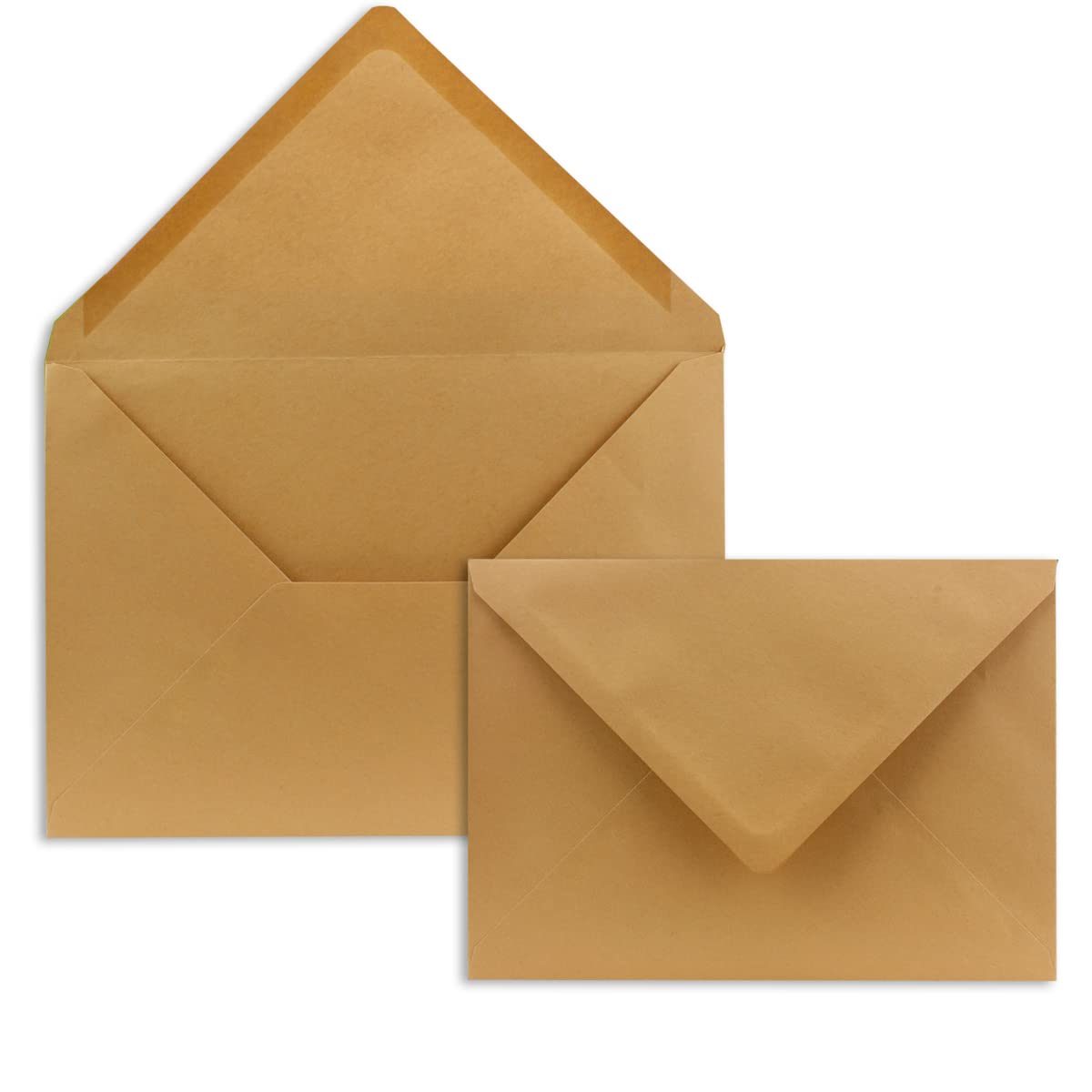 500 DIN C5 Briefumschläge Braun - 16,2 x 22,7 cm - 100 g/m² Nassklebung spitze Klappe - aus der Serie COLOURS-4-YOU Glüxx-Agent