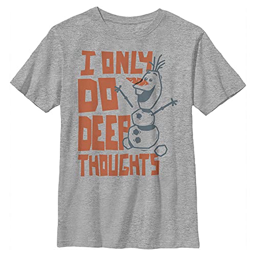 T-shirt Disney La Reine des Neiges 2 pour garçon en coton gris chiné taille S