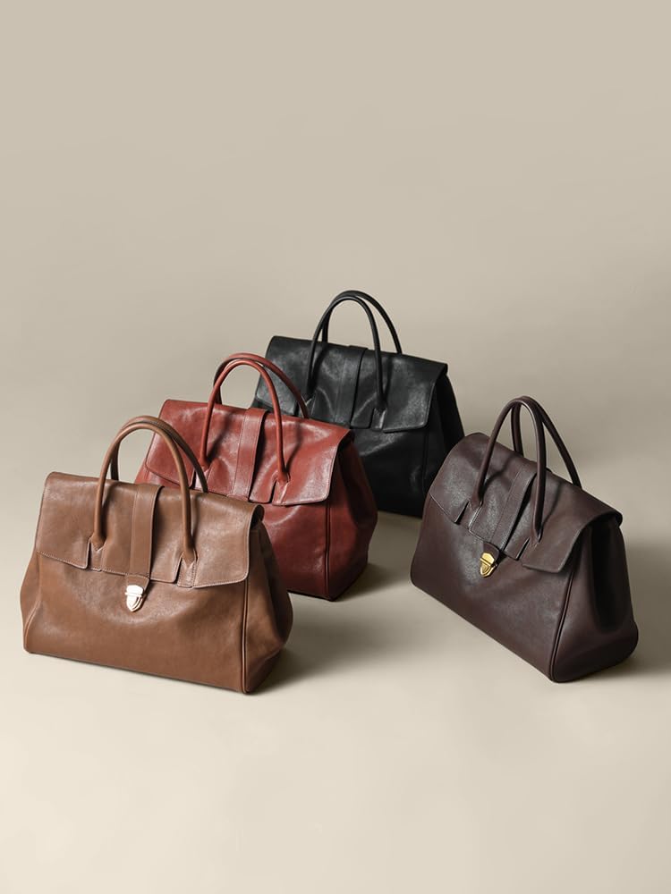 Luxury Designer Messenger Clutch Genuine Leather Handbag for Women Soft Leather Large Capacity Work Tote Bag - Image 9